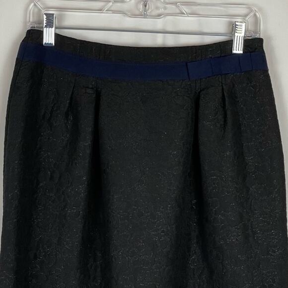 Vera Wang Metallic Black Pleated Party Event Skirt NWOT Size 2 - Picture 2 of 11